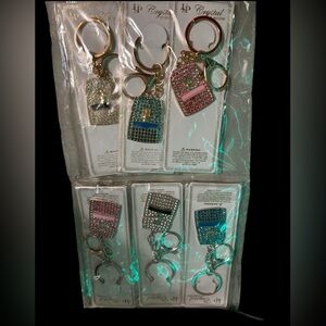 Backpack Keychain/bagcharm Set of 12 - Gold, Silver, Pink, Blue